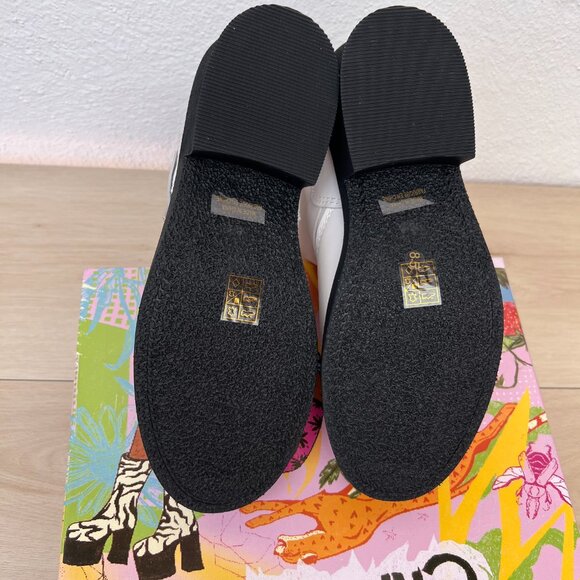 NIB Jeffrey Campbell Standoff White Leather Moto Boots(8.5) 90s Grunge Aesthetic - Picture 6 of 14